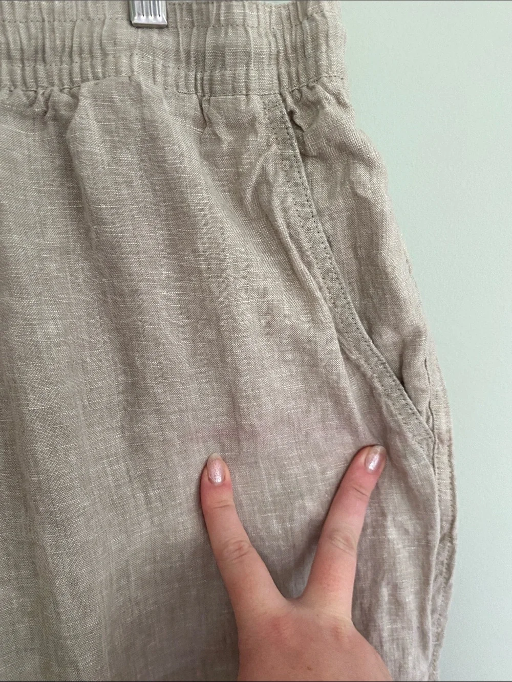 Quince Men’s 100% European Linen Drawstring Beach Pants in Flax Size XL